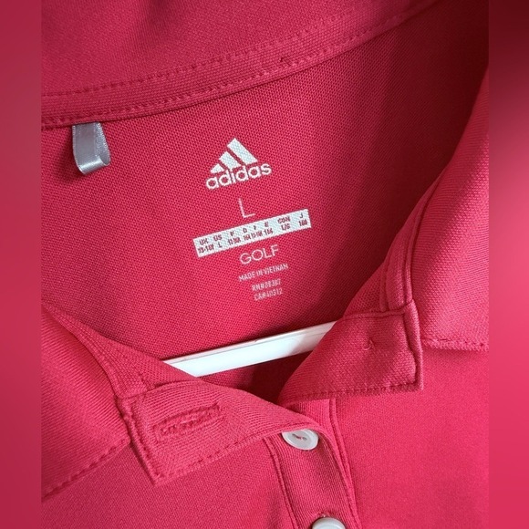 Adidas Women Golf Sleeveless Polo‎ Shirt Red Size Large - Picture 2 of 3